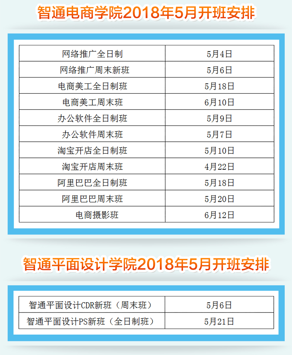 智通培訓5月開班計劃03